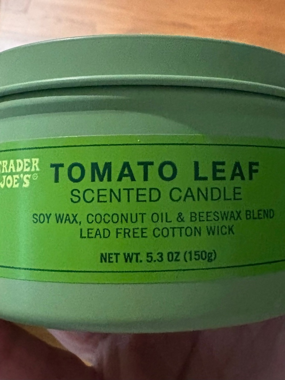 Trader Joe’s Tomato Leaf Scented Candle NEW